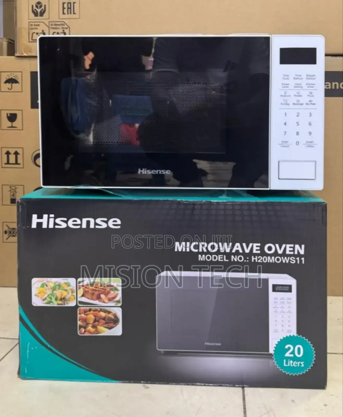 Hisense Digital Microwave Oven 20l White 2yrs Warranty 