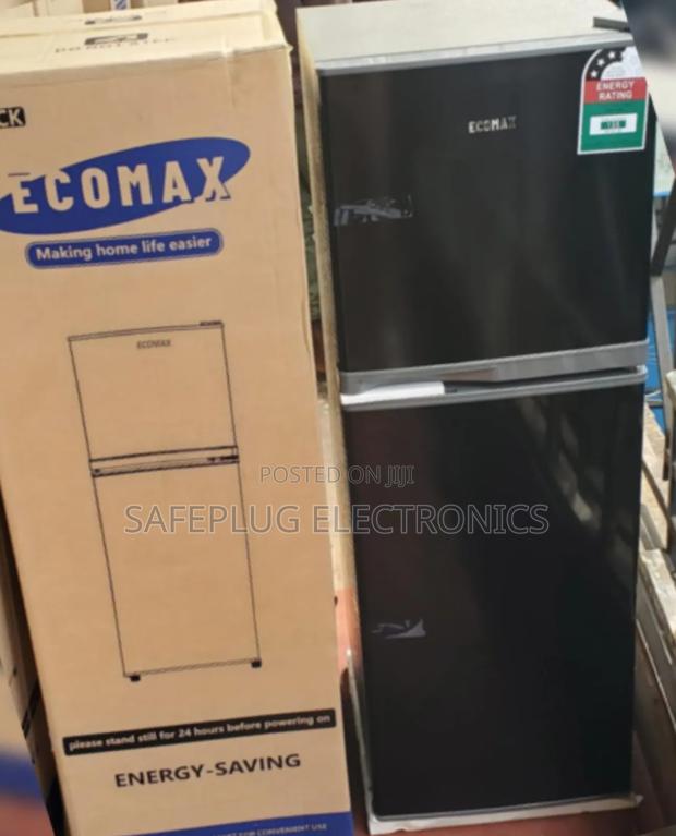 Fridge,Ecomax 138l Double Door Fridge - Dark Silver | Energy Efficient - main view