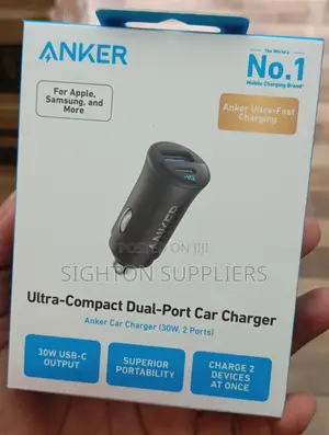 Anker 30w 2-Port Usb-C and Usb-a Car Charger