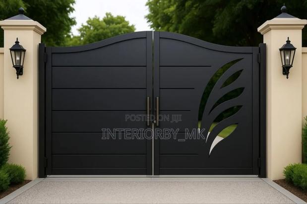Modern Home Swing Gate | Smooth Finish | Custom Sizes - main view
