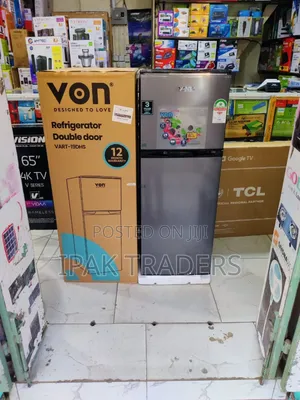 Von Vart-19dhs Double Door Fridge 136l - Silver