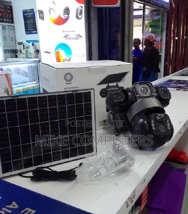 Waterproof 3lens Camera Solar PTZ CCTV 4g Wireless V380 Camera