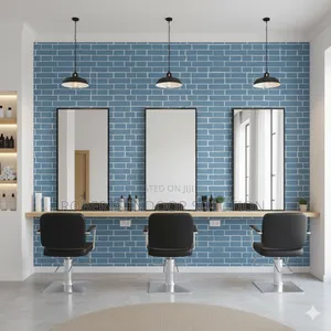 Define Walls With Blue Brick Wallpaper 0.45×10m