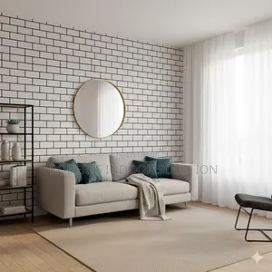 Transform Your Space With White Brick Wallpaper 0.45×10m