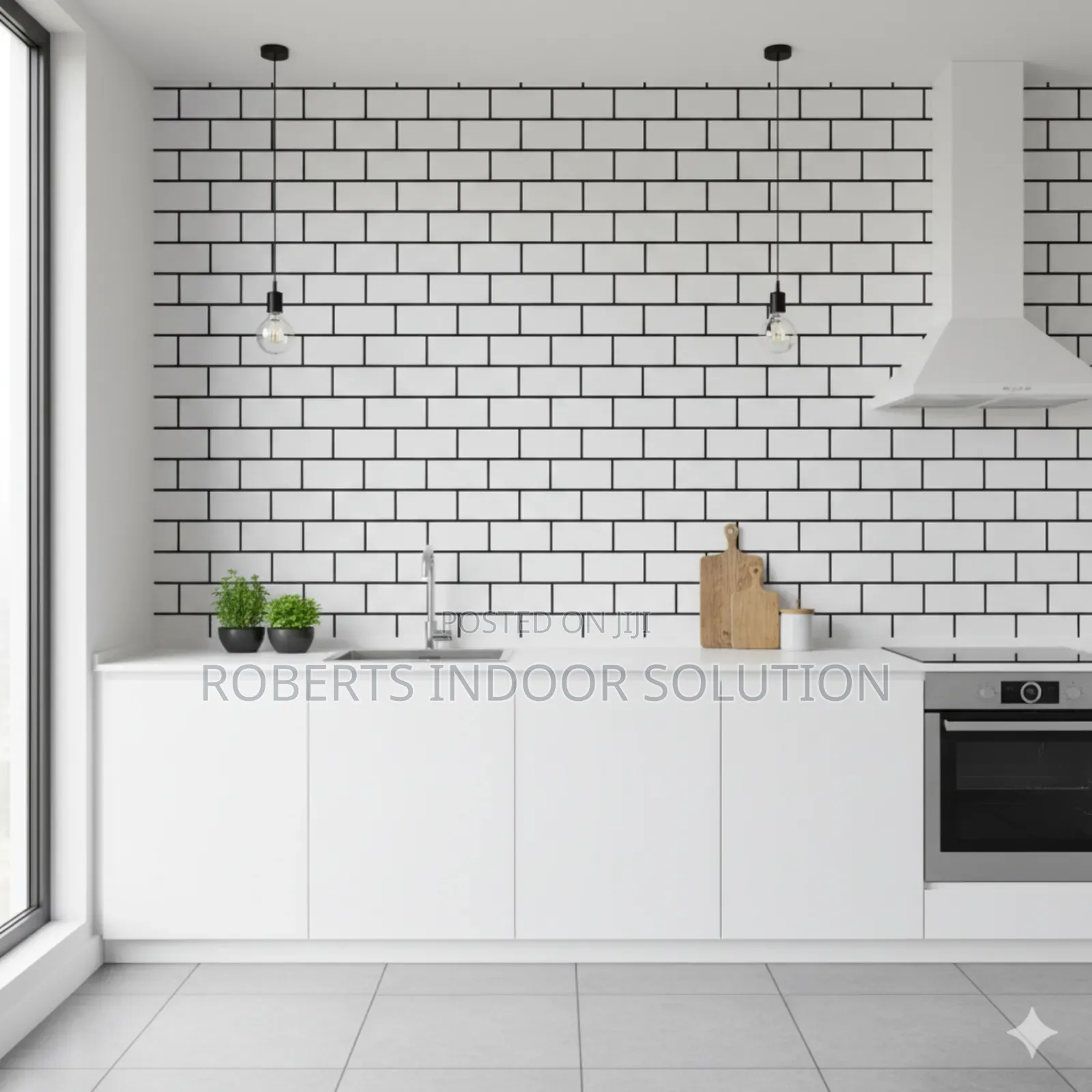 Refresh Your Interiors With White Brick Wallpaper 0.45×10m