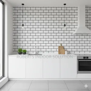 Refresh Your Interiors With White Brick Wallpaper 0.45×10m