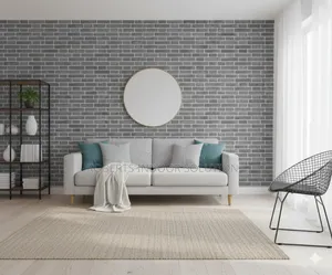 Transform Your Walls With Grey Brick Wallpaper 0.45×10m