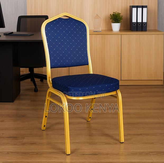 Office Chair; Armless Metal Leg Designed Banquet Office Chair