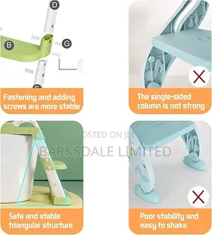 Kids Baby Foldable Potty Training Seat Step Stool Ladder
