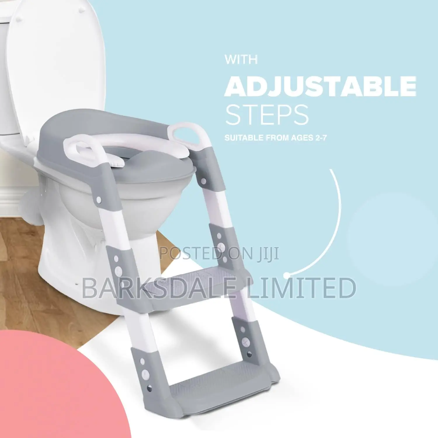 Kids Baby Foldable Potty Training Seat Step Stool Ladder