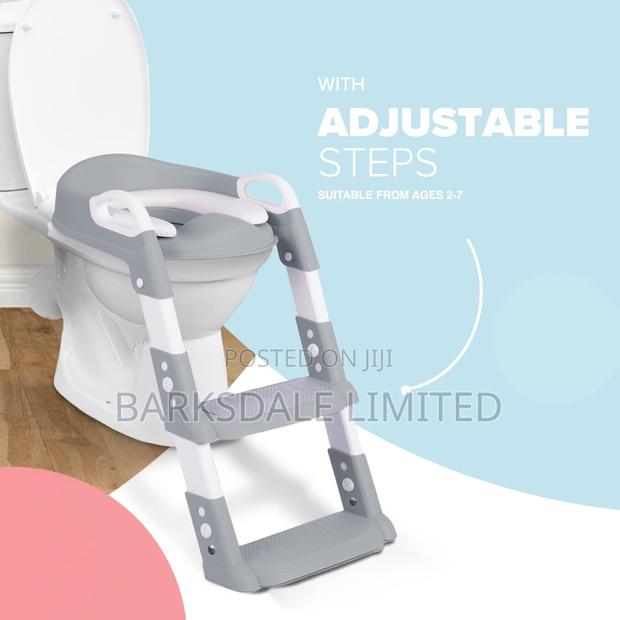 Kids Baby Foldable Potty Training Seat Step Stool Ladder - thumbnail 6