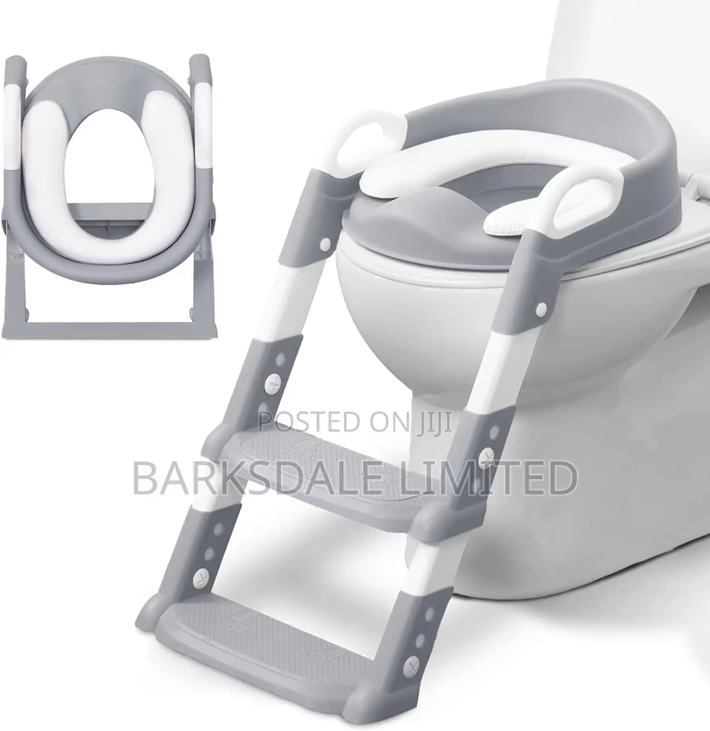 Kids Baby Foldable Potty Training Seat Step Stool Ladder