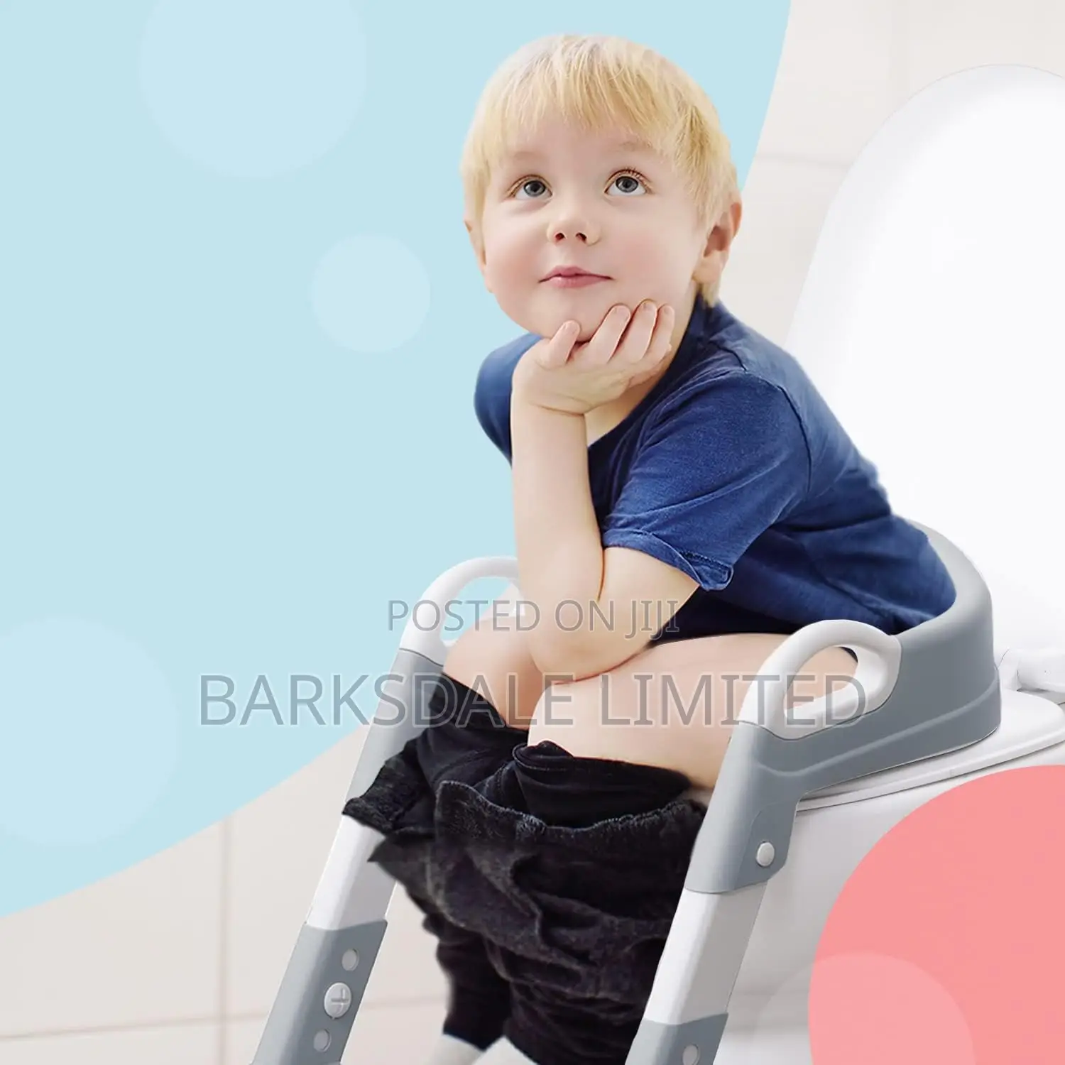 Kids Baby Foldable Potty Training Seat Step Stool Ladder