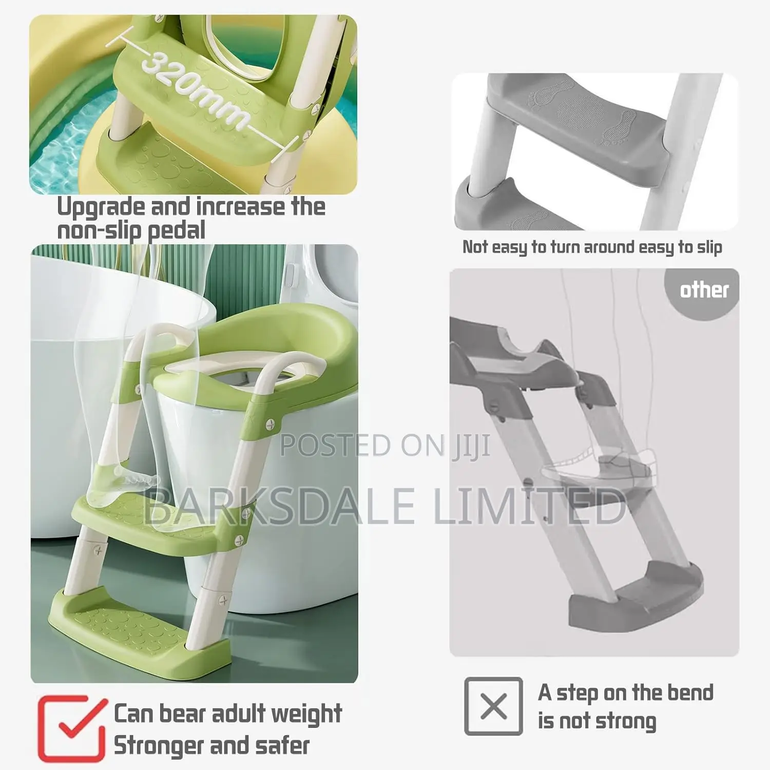 Kids Baby Foldable Potty Training Seat Step Stool Ladder