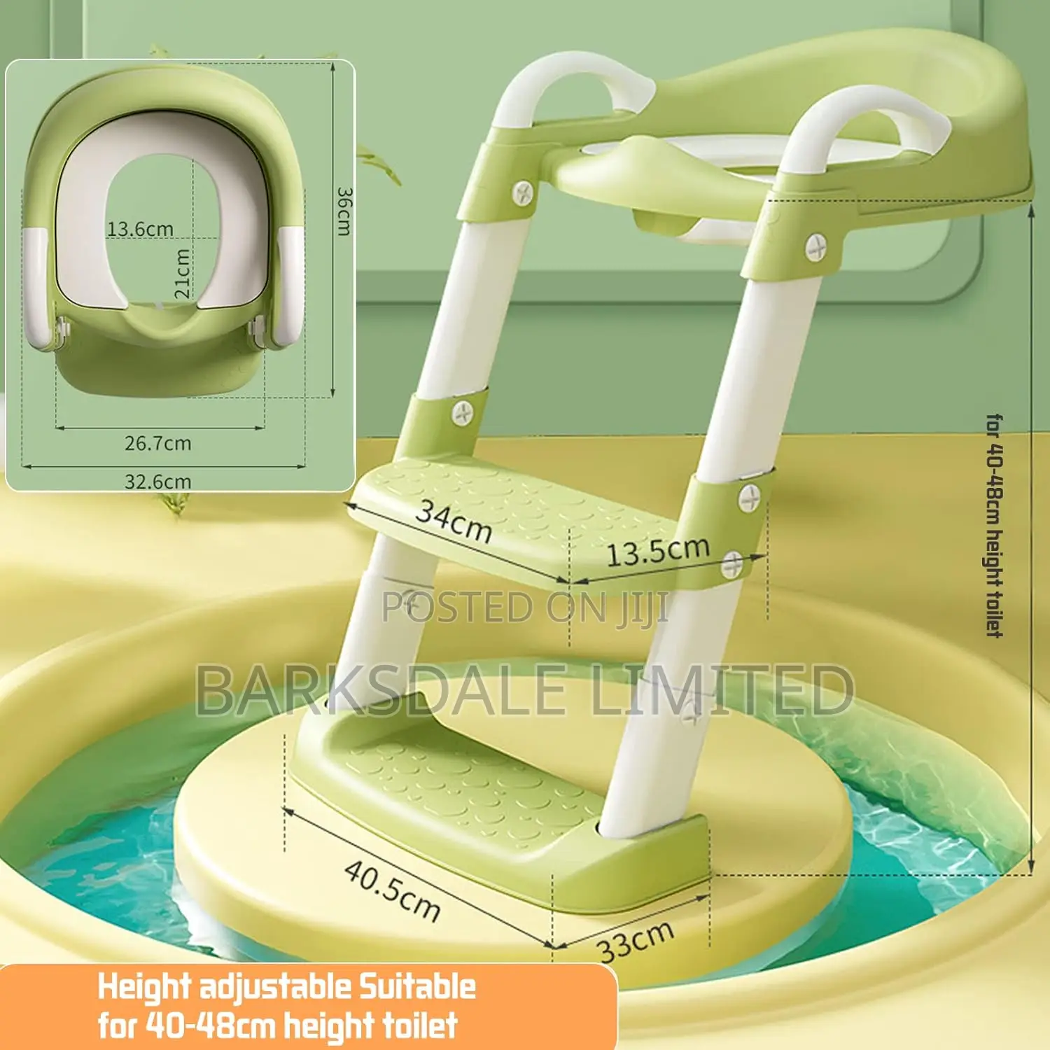 Kids Baby Foldable Potty Training Seat Step Stool Ladder