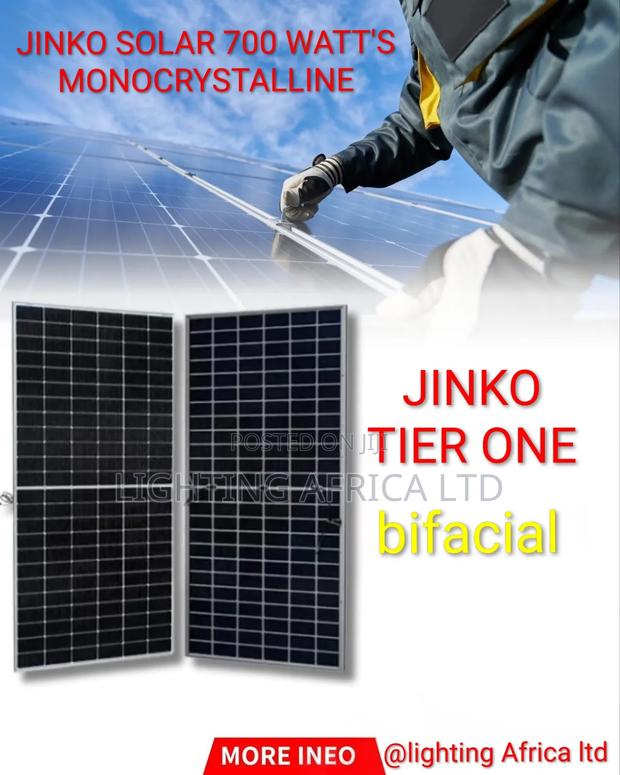 Jinko 700 Watts Bifacial All Weather Solar Panel High Voltage - main view