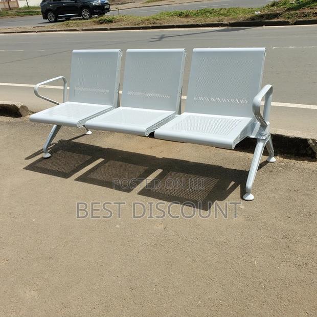 Silver Bank Waiting Chairs, Unpadded - main view