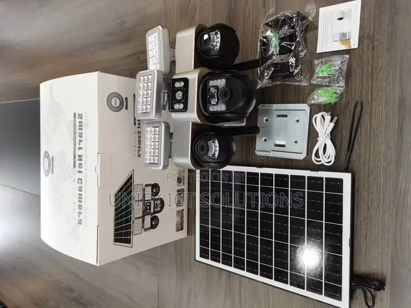 V380pro 4g Triple Lens Security Solar Cameras