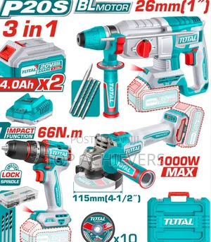 3in1 Cordless Tools Kit(Drill+Grinder+Rotary Hammer)