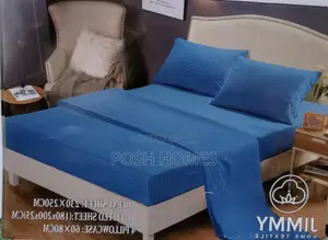 Blue Quality Hotel Bed Sheets and Mattress Covers