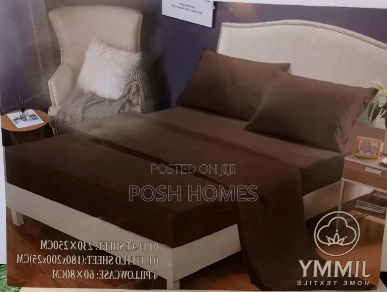 Dark Brown Quality Home Bedding Set Cotton Duvet