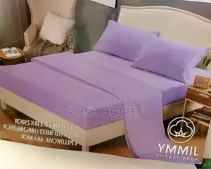 Purple Cotton Quality Home Bedding Set Non Fade