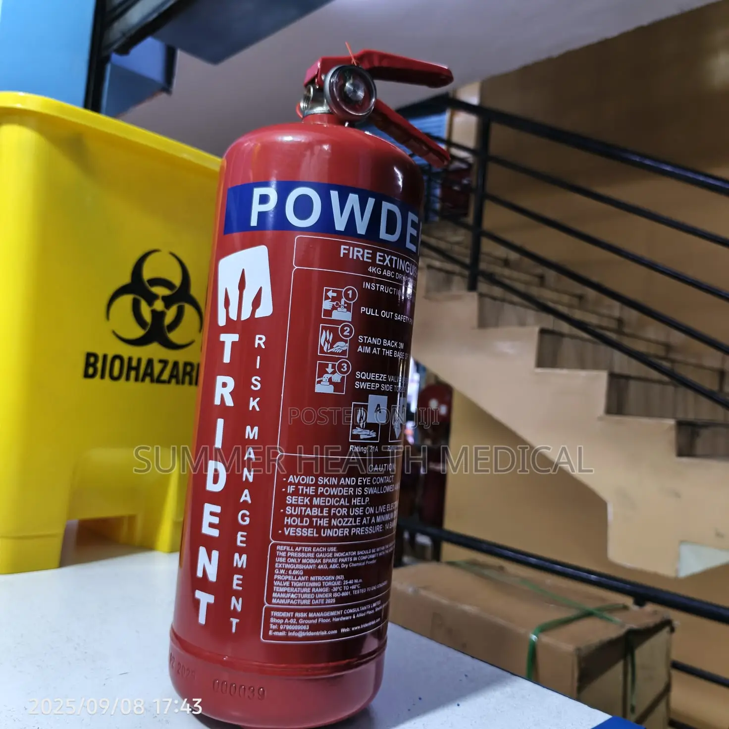 4kg Dry Powder Fire Extinguisher.