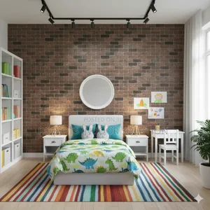 Vintage Brown Brick 0.45×10m – Peel Stick Charm