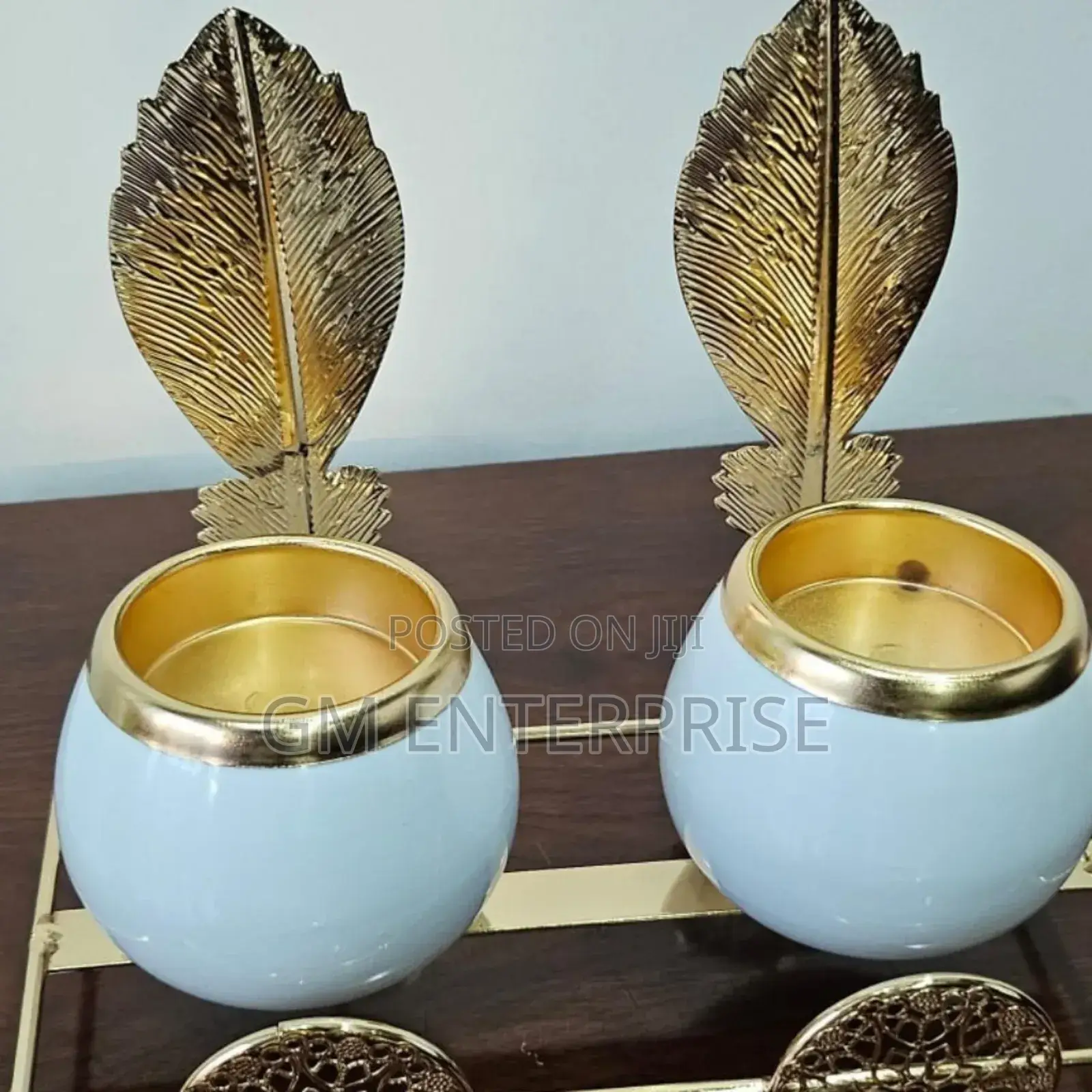 *Candle Holder in Gold Leaf Stand
