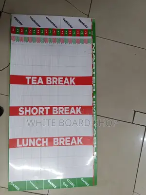 4ft X 2ft Master Time Table