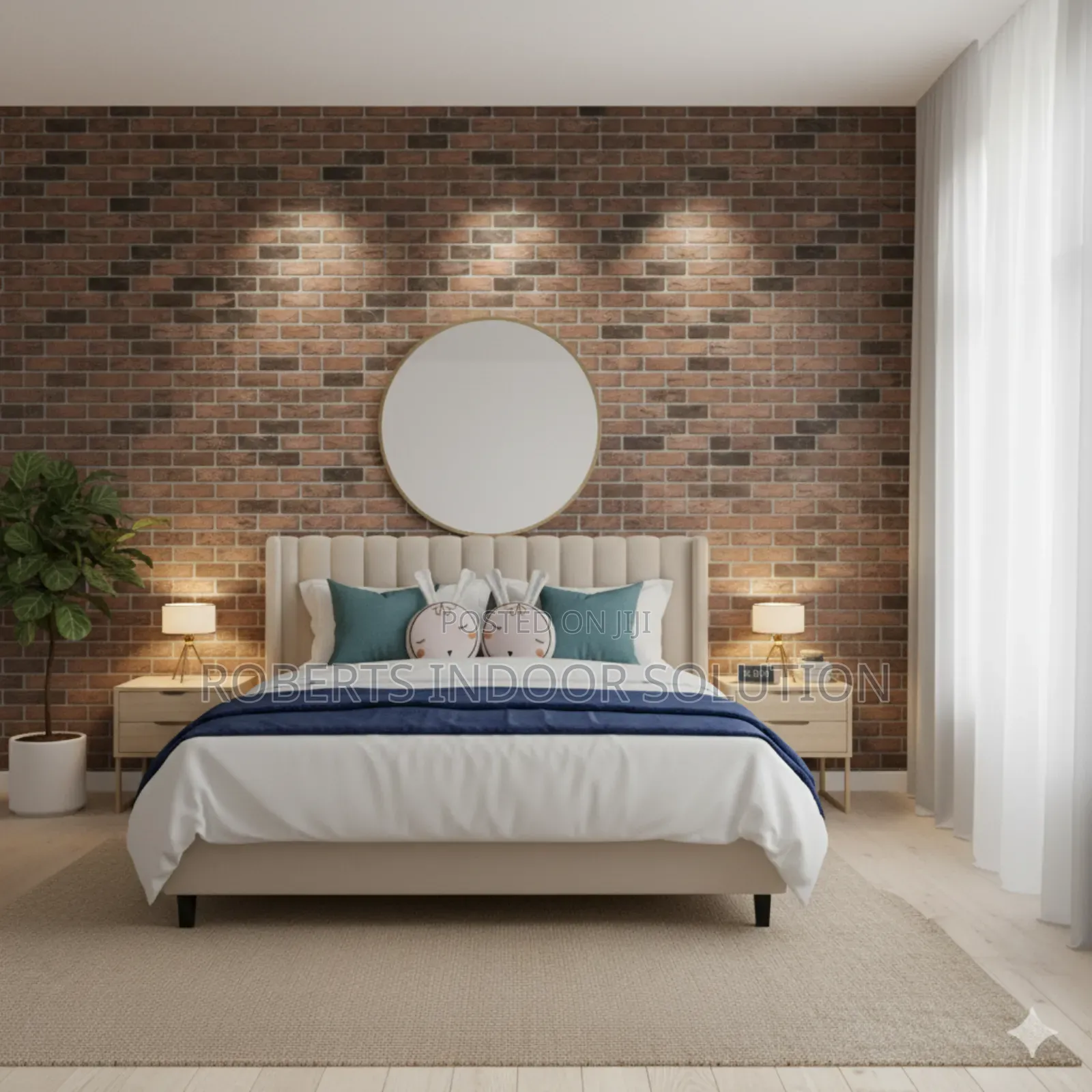 Natural Brown Brick 0.45×10m – Simple Diy Wall Accent