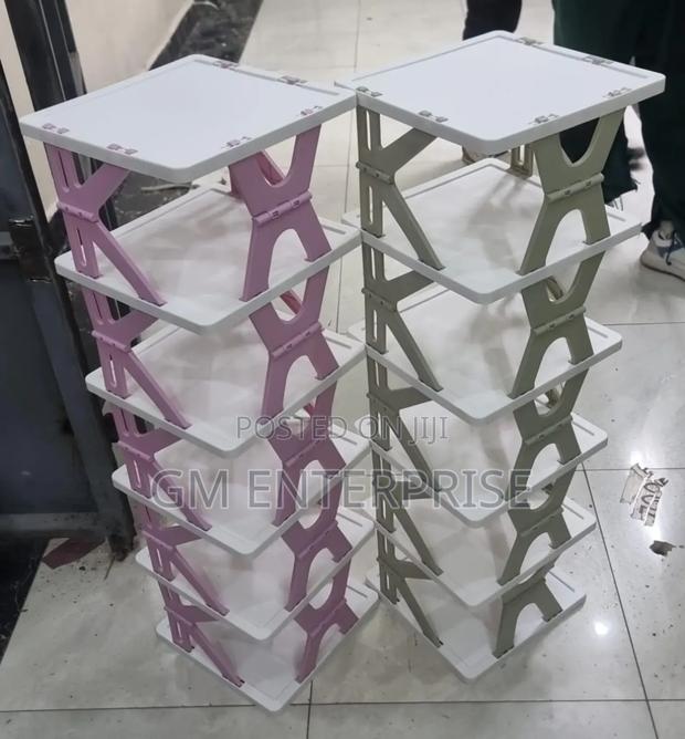 6 Layer Foldable Retracting Shoe Rack