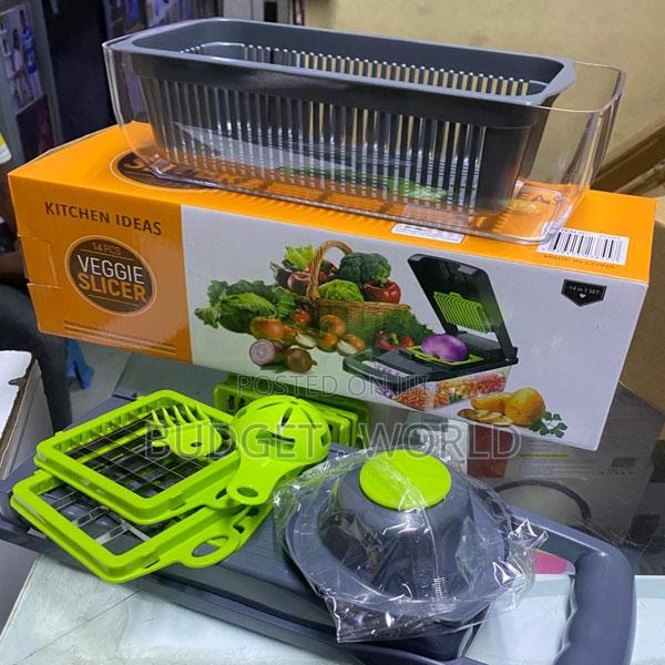 Veggie Chopper - 14 in 1 Mini Dicer Chopper Cutter,Grey