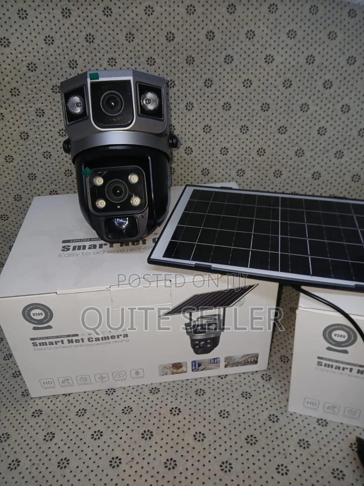 Pan Tilt and Zoom With V380 4g Solar PTZ Camera Memory Card Slot Data
