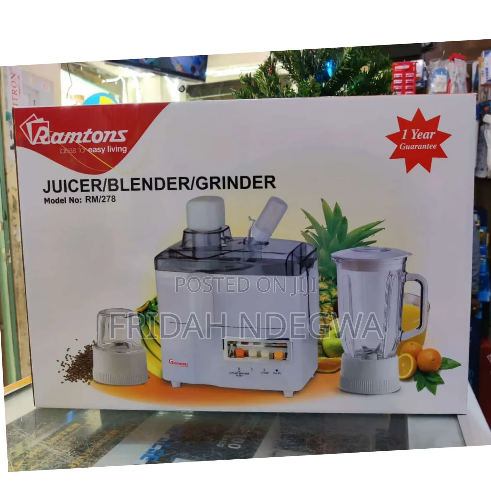 *Ramtons 3in1 Juicer, Blender and Grinder Rm278
