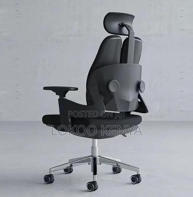 Office Chair; Full Fabric High Back-Dual Orthopedic Office Chair - thumbnail 2