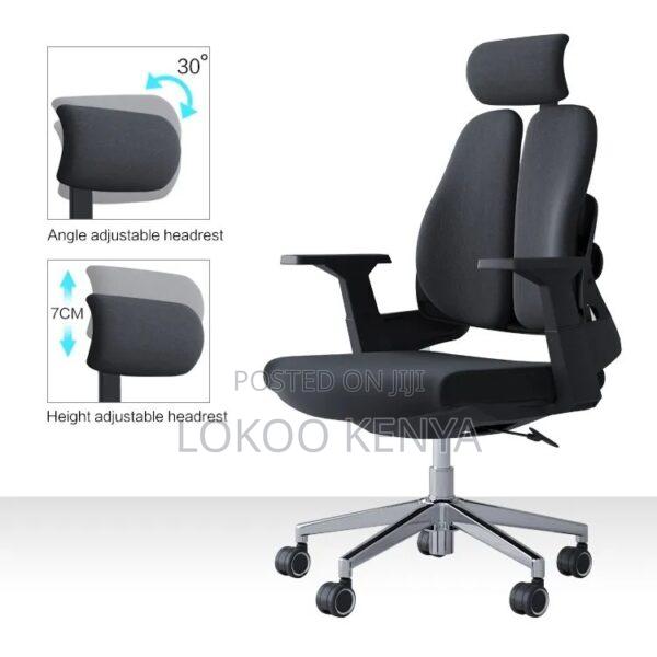 Office Chair; Full Fabric High Back-Dual Orthopedic Office Chair - thumbnail 4