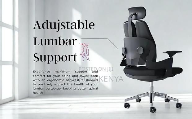 Office Chair; Full Fabric High Back-Dual Orthopedic Office Chair - thumbnail 6