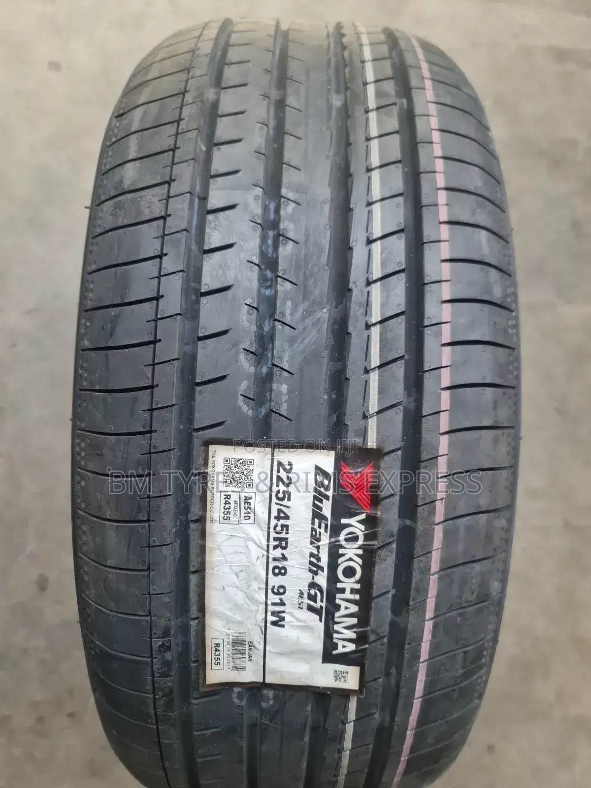 225 /45 R18 Yokohama Tyres (Blueath) Japan.