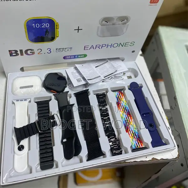 I20 Ultra Max Watch Set Combination Wrist Earphone 10 in 1