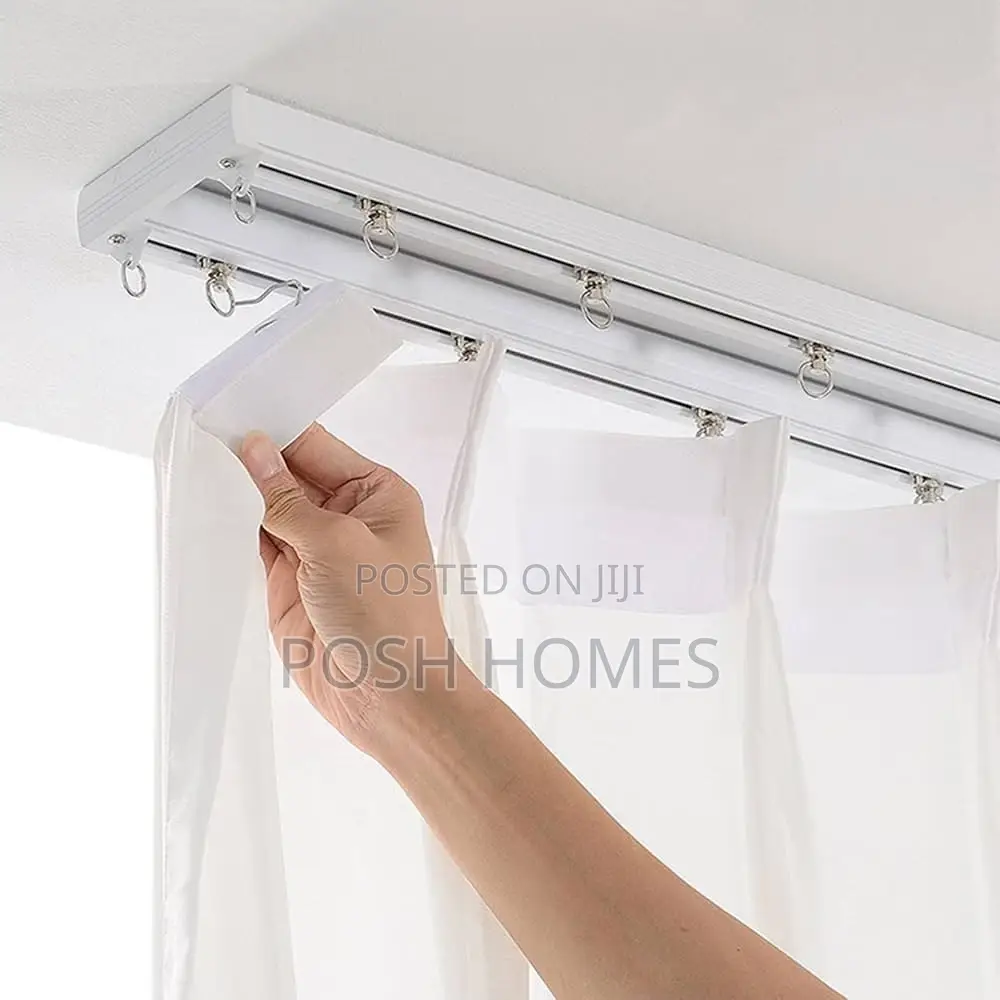 High Quality PVC Aluminum Straight Double Rails