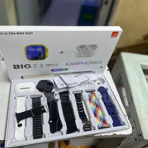Case Cover and 7pcs Replaceable Watchband I20 Ultra Max Suit 10in1 Set