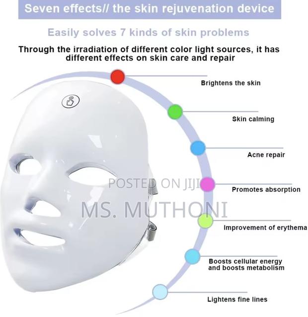 Original Red Light Mask for Face Facial Mask Skincare at Home, - thumbnail 3