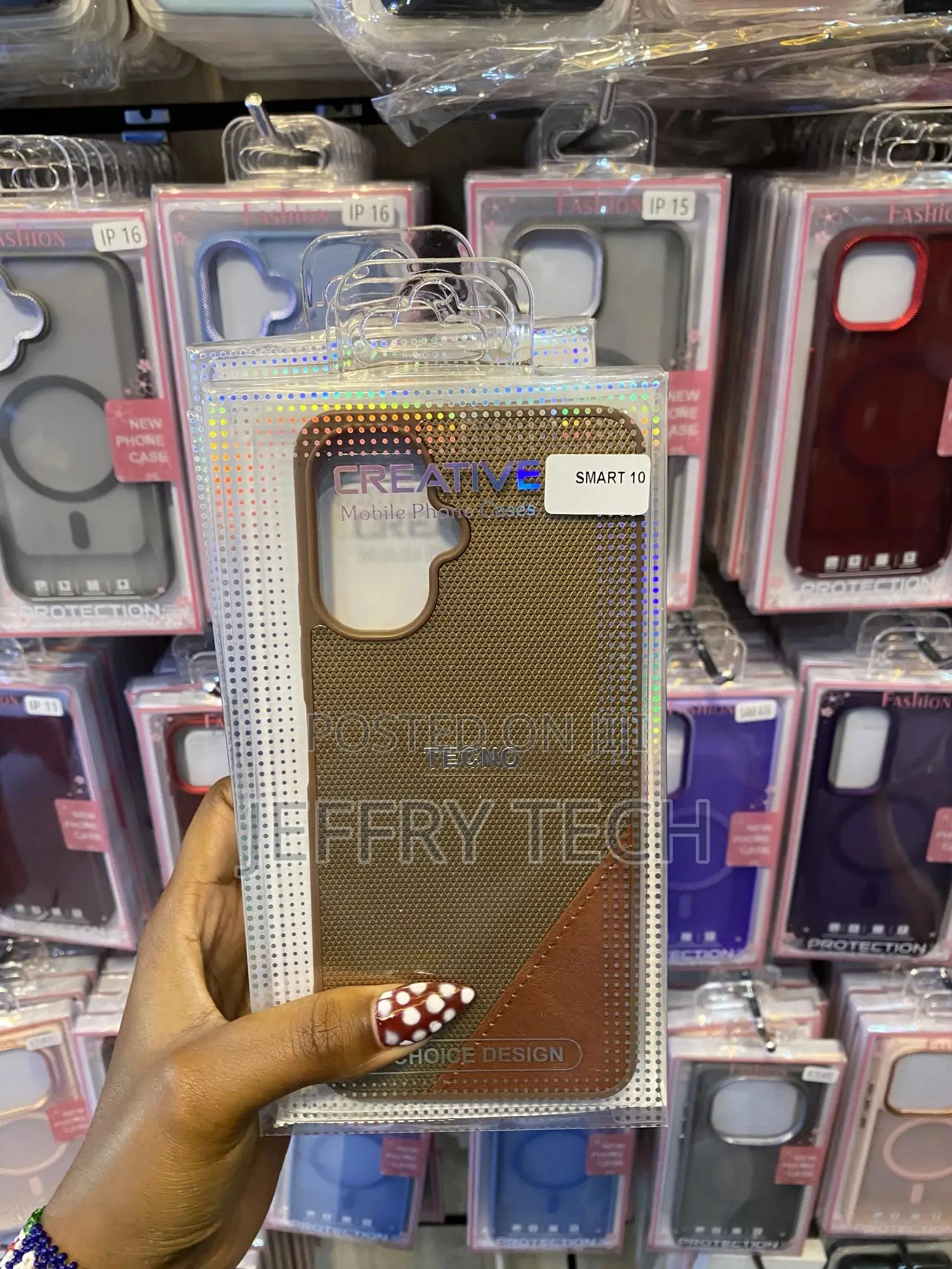 Asidery Luxury Carbon Fiber Feel Pu Leather for Infinix Smart 10