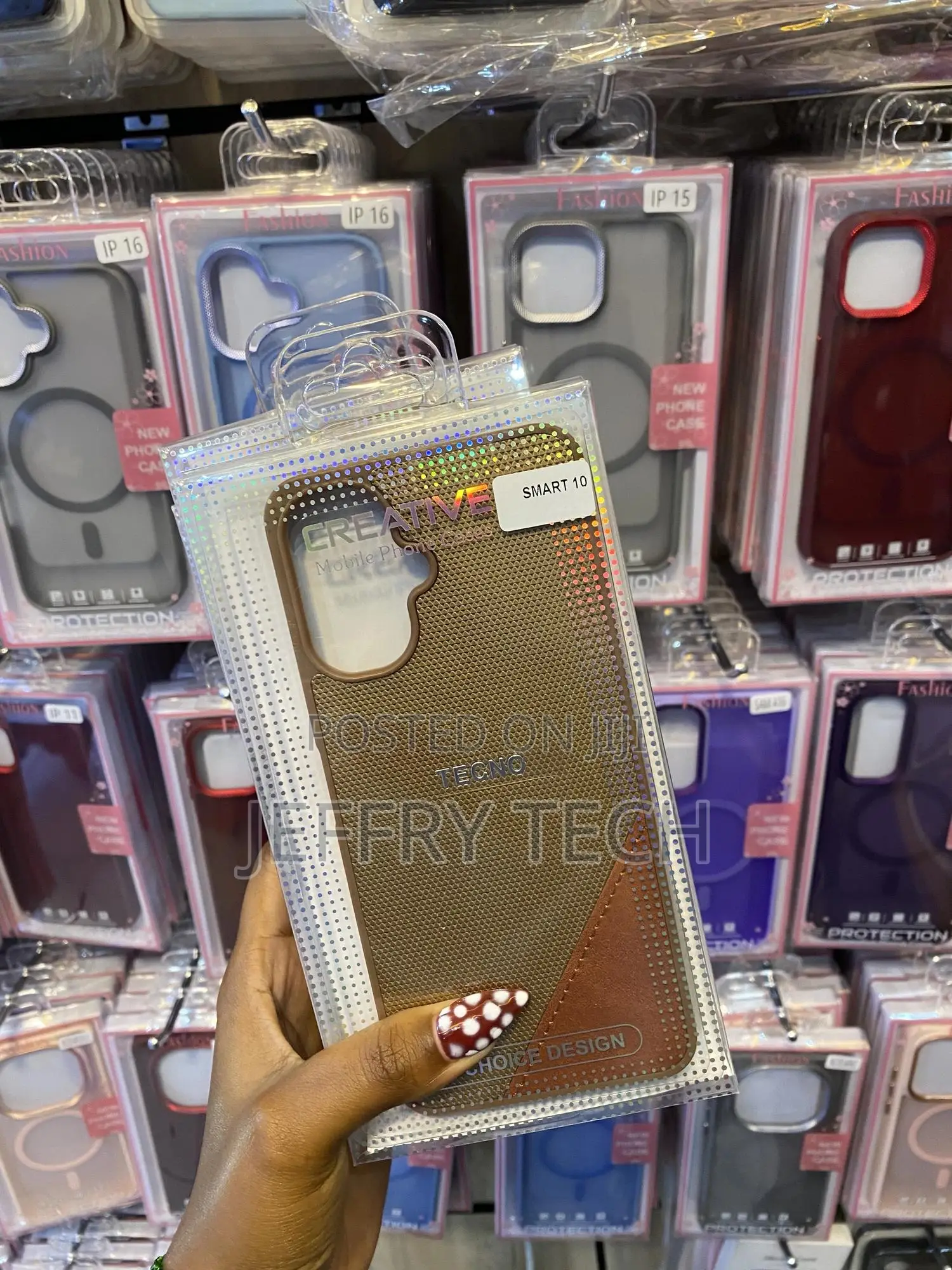 Asidery Luxury Carbon Fiber Feel Pu Leather for Infinix Smart 10