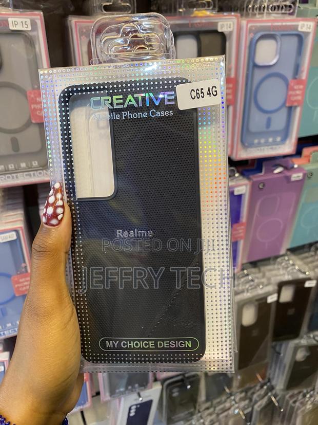 Realme C65 4g Luxury Carbon Fiber Leather Case - main view