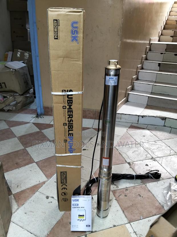 New Usk Submersible Water Pump 2 Hp 150 M Deep + Control Box - main view