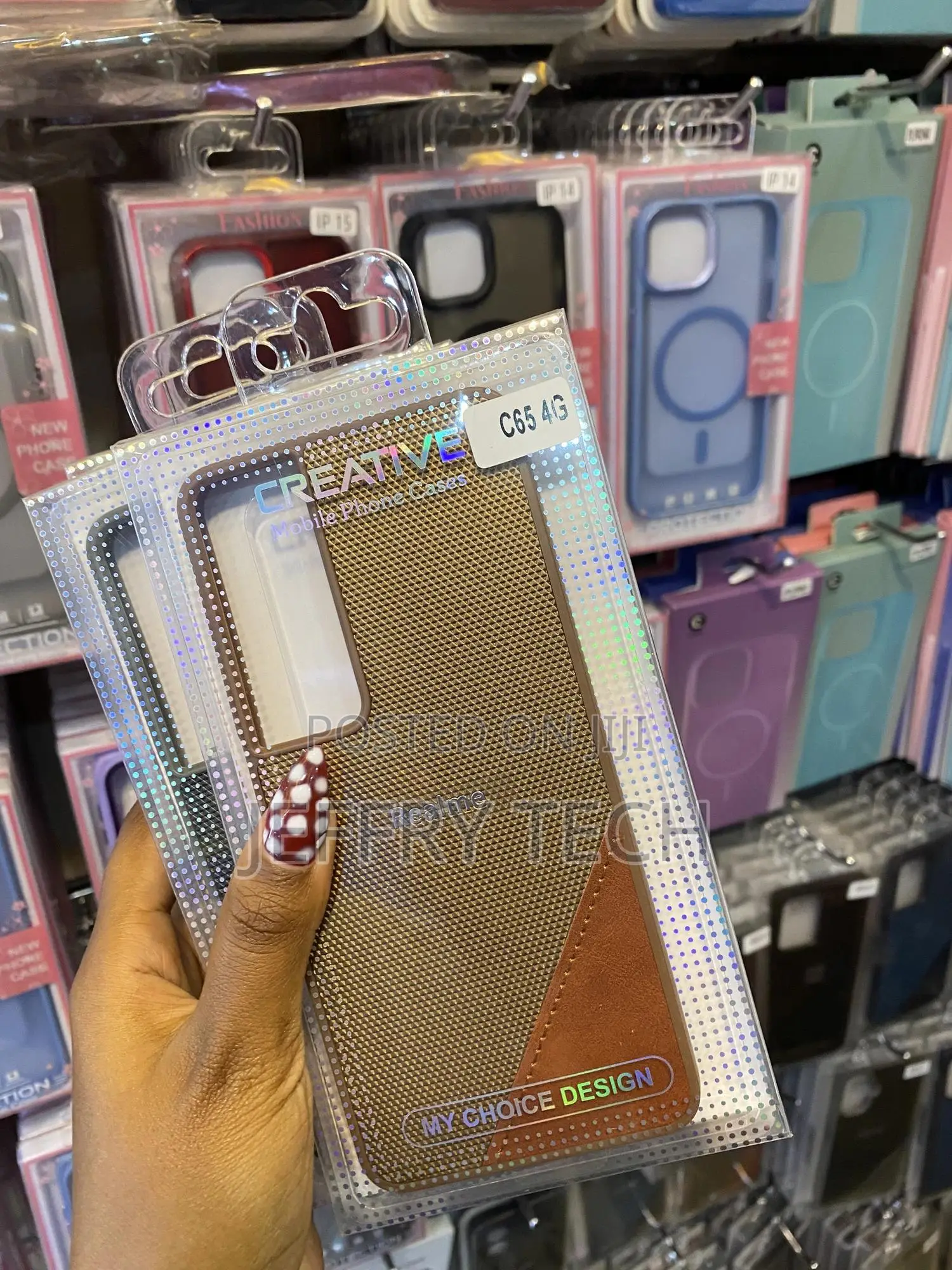 Miliki Realme C65 4g Luxury Carbon Fiber Leather Case