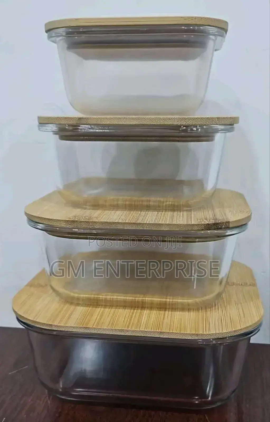 4pc Heavy Glass Food Storage Containers