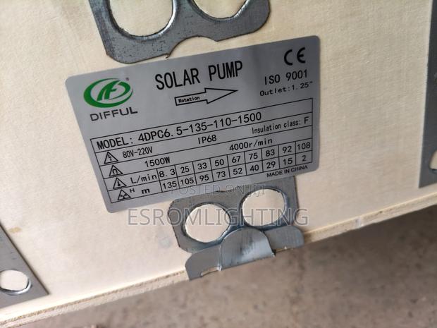 Difful 1500w Solar Water Pump – Model 4dpc6.5-135-110-1500 - thumbnail 3